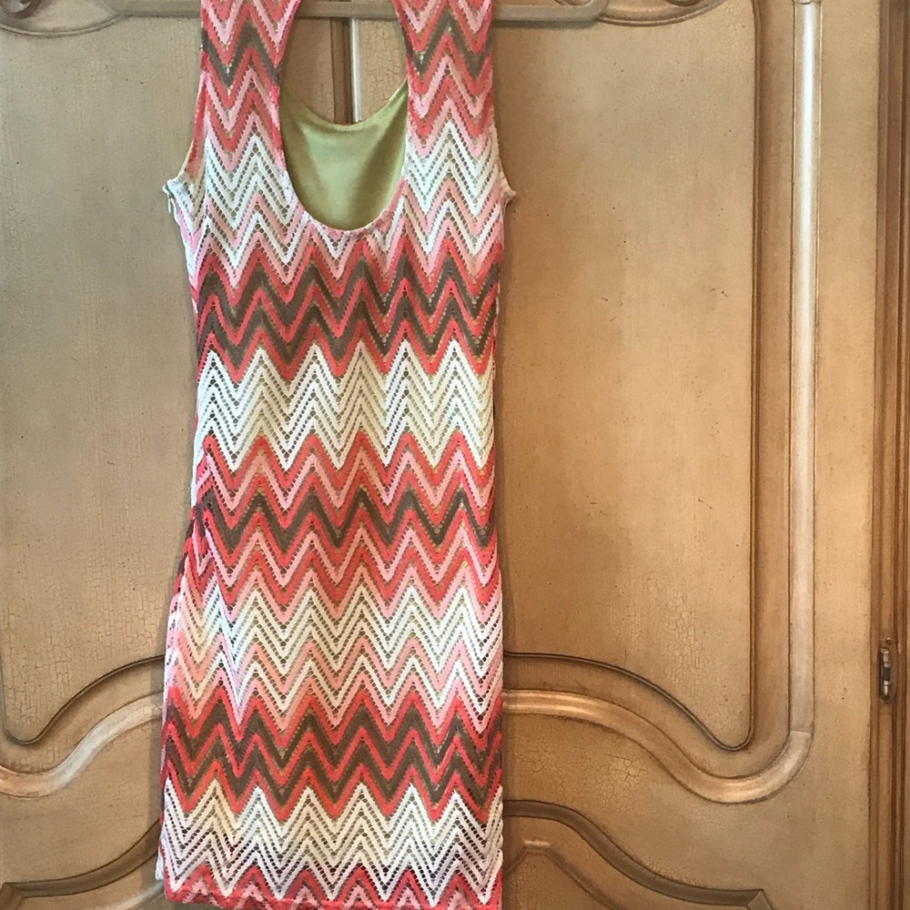 Fun lime green lined summertime dress